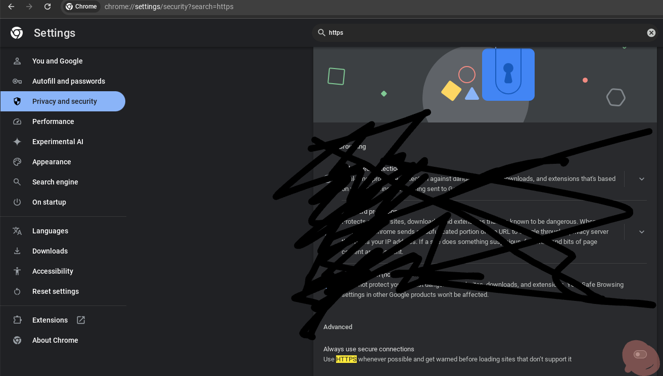 chrome https only flag